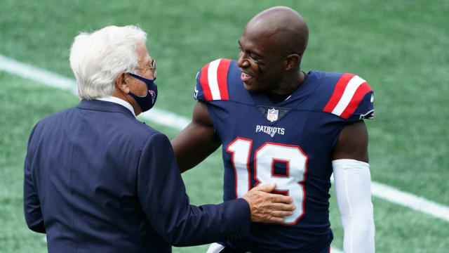 Patriots ST Matthew Slater and owner Robert Kraft